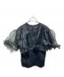 noir kei ninomiya (ノワール ケイ ニノミヤ) AW チュールフリルTシャツ シアースリーブ ブラック サイズ:1：12000円