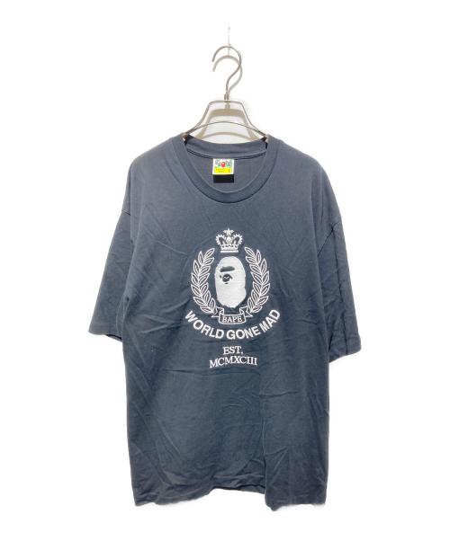A BATHING APE（アベイシングエイプ）A BATHING APE (アベイシングエイプ) embroidered logo T-shirt ブラック サイズ:Ｌの古着・服飾アイテム