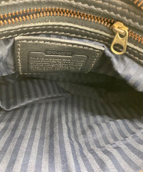 COACH（コーチ）COACH (コーチ) レザーショルダーバッグ ブラックの古着・服飾アイテム