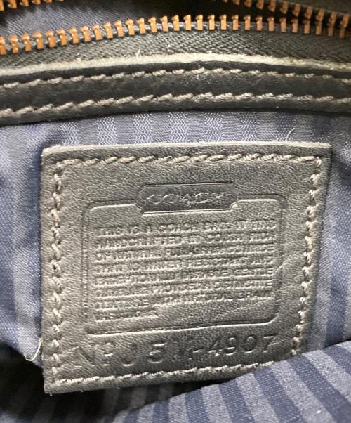 COACH（コーチ）COACH (コーチ) レザーショルダーバッグ ブラックの古着・服飾アイテム
