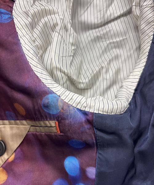 PAUL SMITH（ポールスミス）PAUL SMITH (ポールスミス) 裏地総柄ストライプ2Bジャケット ネイビー サイズ:Ｍの古着・服飾アイテム