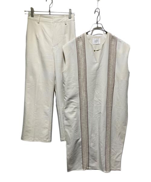 Ameri（アメリ）AMERI (アメリ) LACE LINE SET UP ベージュ サイズ:Ｓの古着・服飾アイテム