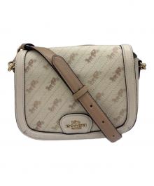 COACH（コーチ）の古着「ホース アンド キャリッジ ショルダーバッグ」｜ホワイト