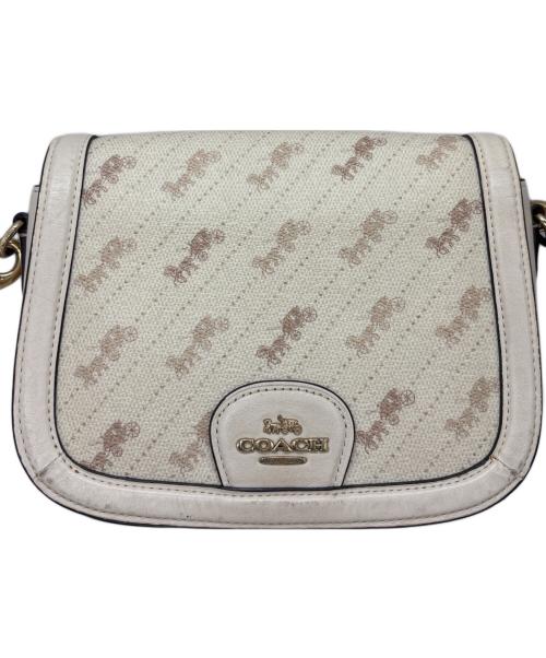 COACH（コーチ）COACH (コーチ) ホース アンド キャリッジ ショルダーバッグ ホワイトの古着・服飾アイテム