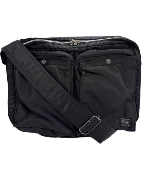 PORTER（ポーター）PORTER (ポーター) 2層デザインショルダーバッグ ブラックの古着・服飾アイテム