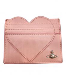Vivienne Westwood（ヴィヴィアンウエストウッド）の古着「Pink Heart Card Holder」｜ピンク