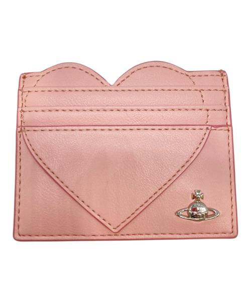 Vivienne Westwood（ヴィヴィアンウエストウッド）Vivienne Westwood (ヴィヴィアンウエストウッド) Pink Heart Card Holder ピンクの古着・服飾アイテム