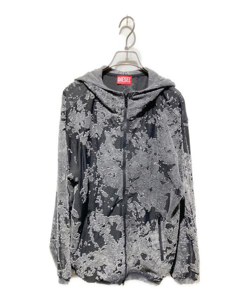 DIESEL（ディーゼル）DIESEL (ディーゼル) S-IRTA ジップパーカー グレー×ブラック サイズ:ＸＳの古着・服飾アイテム