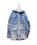 DIESELディーゼル）の古着「D-DEWNYS-HOOD-S」｜ブルー×ホワイト