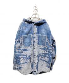 DIESEL（ディーゼル）の古着「D-DEWNYS-HOOD-S」｜ブルー×ホワイト
