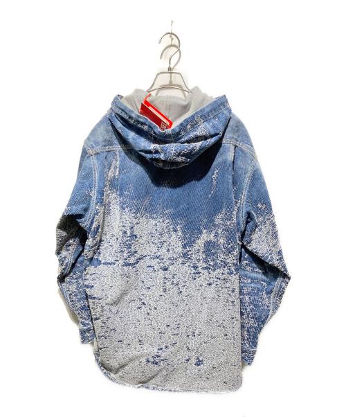 DIESEL（ディーゼル）DIESEL (ディーゼル) D-DEWNYS-HOOD-S ブルー×ホワイト サイズ:ＸＳの古着・服飾アイテム