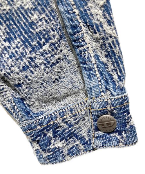 DIESEL（ディーゼル）DIESEL (ディーゼル) D-DEWNYS-HOOD-S ブルー×ホワイト サイズ:ＸＳの古着・服飾アイテム