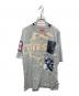 DIESEL（ディーゼル）の古着「T-BOXT-SLITS-R8 Tシャツ」｜グレー×ベージュ