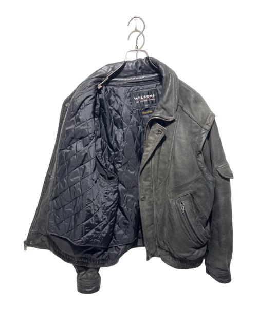 wilsons leather（ウィルソンズレザー）wilsons leather (ウィルソンズレザー) ライナー付きレザージャケット ブラック サイズ:Ｌの古着・服飾アイテム