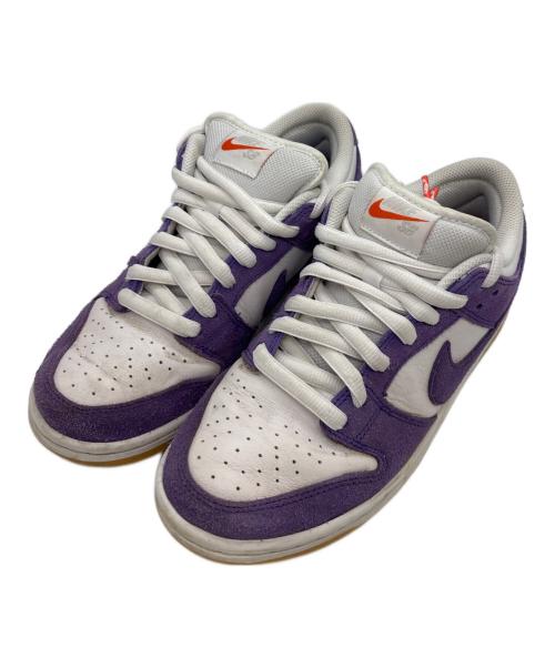 NIKE SB（ナイキエスビー）NIKE SB (ナイキエスビー) Nike SB Dunk Low Pro ISO Orange Label/ローカットスニーカー パープル×ホワイト サイズ:25.5の古着・服飾アイテム