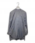 COMOLIコモリ）の古着「19SS コットン バンドカラーシャツ」｜グレー