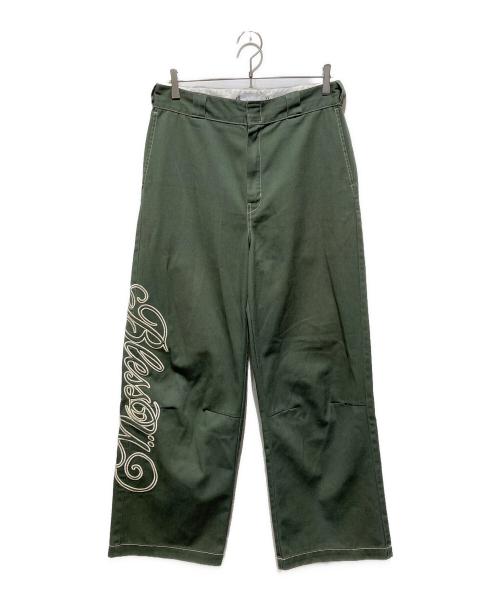 Dickies（ディッキーズ）Dickies (ディッキーズ) BLESSU (ブレスユー) BU BAGGY TROUSERS/ワークパンツ カーキ サイズ:Mの古着・服飾アイテム