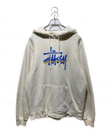 stussy（ステューシー）の古着「ストックロゴプリントパーカー」｜アイボリー