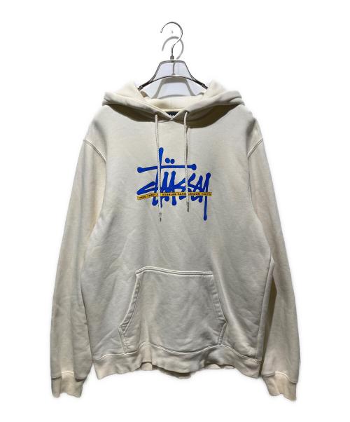 stussy（ステューシー）stussy (ステューシー) ストックロゴプリントパーカー アイボリー サイズ:Mの古着・服飾アイテム