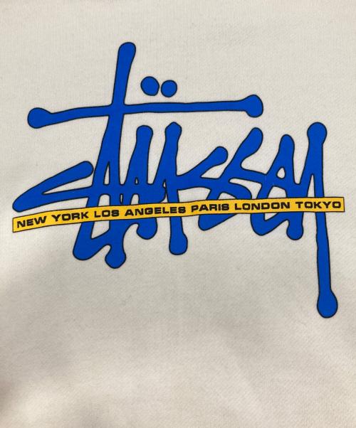 stussy（ステューシー）stussy (ステューシー) ストックロゴプリントパーカー アイボリー サイズ:Mの古着・服飾アイテム