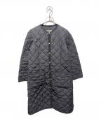 Traditional Weatherwearトラディショナルウェザーウェア）の古着「ノーカラーキルティングコート」｜ブラック