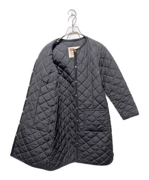 Traditional Weatherwear（トラディショナルウェザーウェア）Traditional Weatherwear (トラディショナルウェザーウェア) ノーカラーキルティングコート ブラック サイズ:32の古着・服飾アイテム