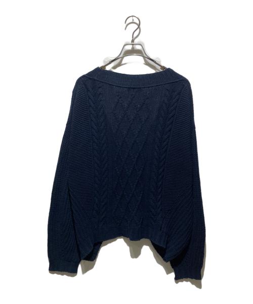 BLUE LABEL CRESTBRIDGE（ブルーレーベルクレストブリッジ）BLUE LABEL CRESTBRIDGE (ブルーレーベルクレストブリッジ) 厚手カーディガン ネイビー サイズ:38の古着・服飾アイテム