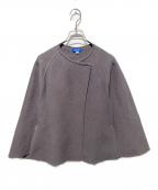 BLUE LABEL CRESTBRIDGEブルーレーベルクレストブリッジ）の古着「ニットミラノリブケープ」｜グレー