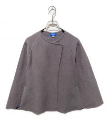 BLUE LABEL CRESTBRIDGE（ブルーレーベルクレストブリッジ）の古着「ニットミラノリブケープ」｜グレー