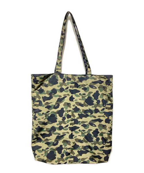 A BATHING APE（アベイシングエイプ）A BATHING APE (アベイシングエイプ) 初期タグ 迷彩柄トートバッグ カーキの古着・服飾アイテム