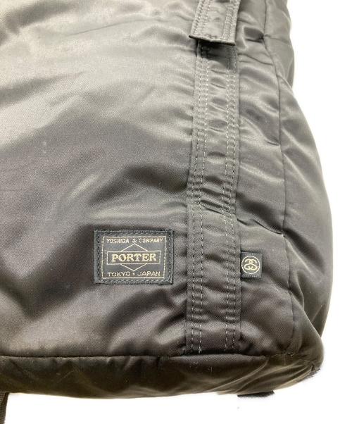 PORTER（ポーター）PORTER (ポーター) stussy (ステューシー) コラボ TANKER バックパック ブラックの古着・服飾アイテム