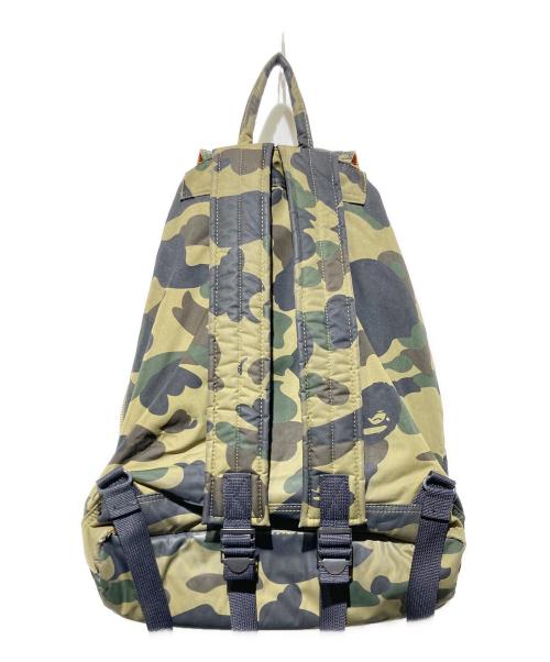 PORTER（ポーター）PORTER (ポーター) A BATHING APE (アベイシングエイプ) 1st CAMO RUCKSACK カーキの古着・服飾アイテム
