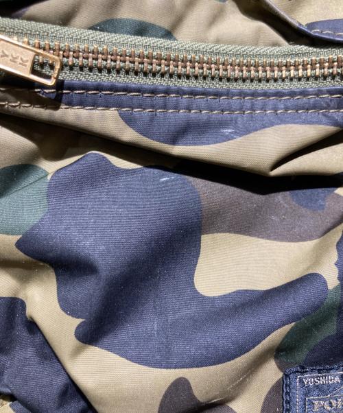 PORTER（ポーター）PORTER (ポーター) A BATHING APE (アベイシングエイプ) 1st CAMO RUCKSACK カーキの古着・服飾アイテム