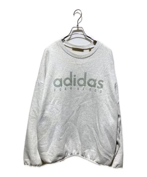 Fear Of God（フィア・オブ・ゴッド）Fear Of God (フィア・オブ・ゴッド) adidas (アディダス) THLETICS HEATHER FLEECE CREWNECK アイボリー サイズ:4XLの古着・服飾アイテム