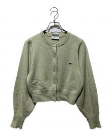 LACOSTE×Snidel（ラコステ×スナイデル）の古着「ラメニットカーディガン」｜グリーン