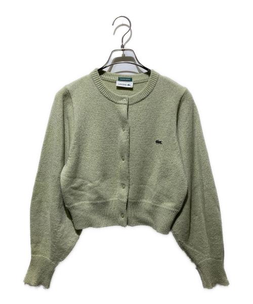 LACOSTE（ラコステ）LACOSTE (ラコステ) Snidel (スナイデル) ラメニットカーディガン グリーン サイズ:36の古着・服飾アイテム