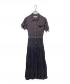 HER LIP TOハーリップトゥ）の古着「Romane Tiered Knit Dress/ニットワンピース」｜ブラウン
