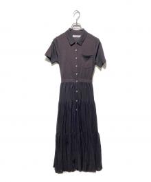 HER LIP TO（ハーリップトゥ）の古着「Romane Tiered Knit Dress/ニットワンピース」｜ブラウン