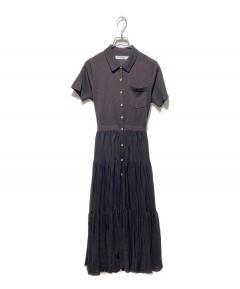中古・古着通販】ANDMARY (アンドマリー) Baby slit mini dress グレー