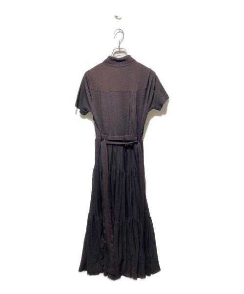 HER LIP TO（ハーリップトゥ）Her lip to (ハーリップトゥ) Romane Tiered Knit Dress/ニットワンピース ブラウン サイズ:Ｍの古着・服飾アイテム