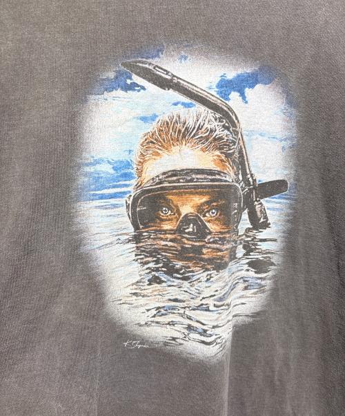 scott hawaii（スコットハワイ）scott hawaii (スコットハワイ) DESCENDANT (ディセンダント) ダイバーグラフィックプリントTシャツ ブラック サイズ:4の古着・服飾アイテム