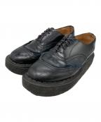 COMME des GARCONS HOMME PLUS×GEORGE COX×JOHNMOOREコムデギャルソンオムプリュス×ジョージコックス）の古着「レイヤーデザインレザーオックスフォードシューズ」｜ブラック