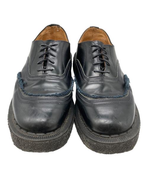 COMME des GARCONS HOMME PLUS（コムデギャルソンオムプリュス）COMME des GARCONS HOMME PLUS (コムデギャルソンオムプリュス) GEORGE COX (ジョージコックス) JOHNMOORE レイヤーデザインレザーオックスフォードシューズ ブラック サイズ:8の古着・服飾アイテム