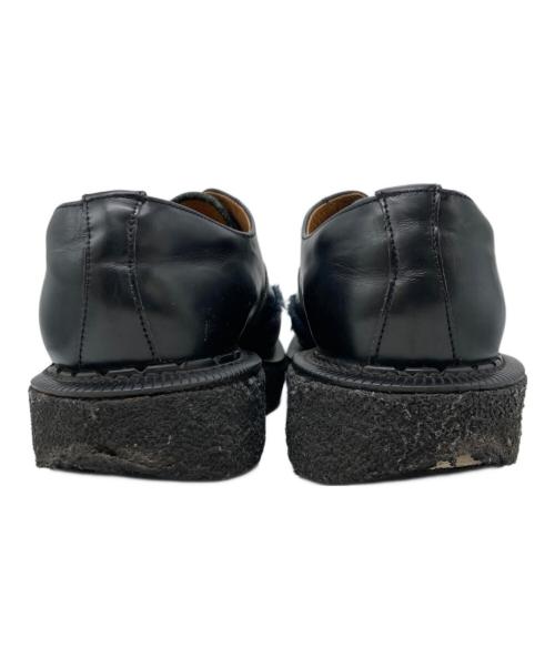 COMME des GARCONS HOMME PLUS（コムデギャルソンオムプリュス）COMME des GARCONS HOMME PLUS (コムデギャルソンオムプリュス) GEORGE COX (ジョージコックス) JOHNMOORE レイヤーデザインレザーオックスフォードシューズ ブラック サイズ:8の古着・服飾アイテム