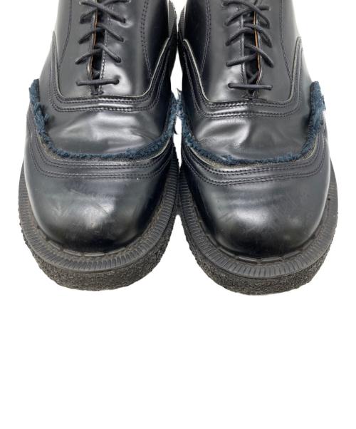 COMME des GARCONS HOMME PLUS（コムデギャルソンオムプリュス）COMME des GARCONS HOMME PLUS (コムデギャルソンオムプリュス) GEORGE COX (ジョージコックス) JOHNMOORE レイヤーデザインレザーオックスフォードシューズ ブラック サイズ:8の古着・服飾アイテム