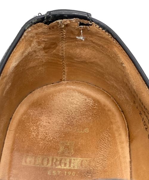 COMME des GARCONS HOMME PLUS（コムデギャルソンオムプリュス）COMME des GARCONS HOMME PLUS (コムデギャルソンオムプリュス) GEORGE COX (ジョージコックス) JOHNMOORE レイヤーデザインレザーオックスフォードシューズ ブラック サイズ:8の古着・服飾アイテム