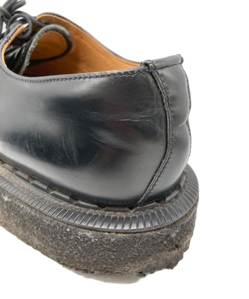 COMME des GARCONS HOMME PLUS（コムデギャルソンオムプリュス）COMME des GARCONS HOMME PLUS (コムデギャルソンオムプリュス) GEORGE COX (ジョージコックス) JOHNMOORE レイヤーデザインレザーオックスフォードシューズ ブラック サイズ:8の古着・服飾アイテム