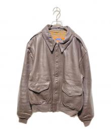 cooper（クーパー）の古着「A-2 レザージャケット」｜ブラウン