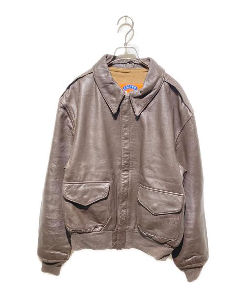 cooper（クーパー）COOPER (クーパー) A-2 レザージャケット ブラウン サイズ:44Rの古着・服飾アイテム