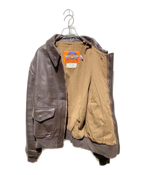 cooper（クーパー）COOPER (クーパー) A-2 レザージャケット ブラウン サイズ:44Rの古着・服飾アイテム